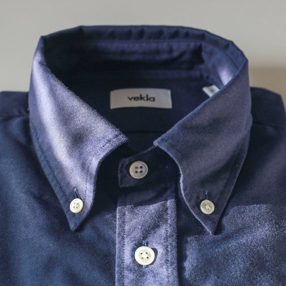 Dark Blue Oxford Shirt - Picture 2 of 5